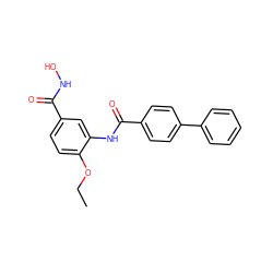 CCOc1ccc(C(=O)NO)cc1NC(=O)c1ccc(-c2ccccc2)cc1 ZINC000653848662