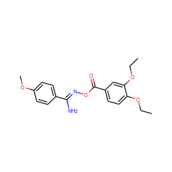 CCOc1ccc(C(=O)O/N=C(\N)c2ccc(OC)cc2)cc1OCC ZINC000006949506