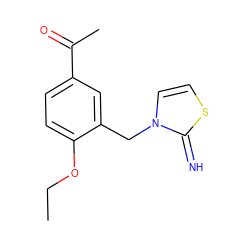 CCOc1ccc(C(C)=O)cc1Cn1ccsc1=N ZINC000100222009