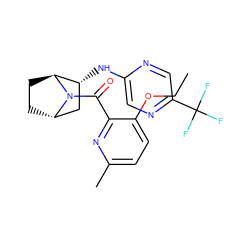 CCOc1ccc(C)nc1C(=O)N1[C@H]2CC[C@H]1[C@H](Nc1cnc(C(F)(F)F)cn1)C2 ZINC000221062992