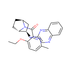 CCOc1ccc(C)nc1C(=O)N1[C@H]2CC[C@H]1[C@H](Nc1cnc3ccccc3n1)C2 ZINC000226055024