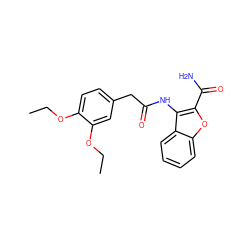 CCOc1ccc(CC(=O)Nc2c(C(N)=O)oc3ccccc23)cc1OCC ZINC000000720308