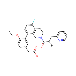 CCOc1ccc(CC(=O)O)cc1-c1ccc(F)c2c1CN(C(=O)[C@@H](C)Cc1ccccn1)CC2 ZINC000144147684