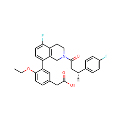 CCOc1ccc(CC(=O)O)cc1-c1ccc(F)c2c1CN(C(=O)C[C@@H](C)c1ccc(F)cc1)CC2 ZINC000144096307