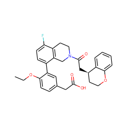 CCOc1ccc(CC(=O)O)cc1-c1ccc(F)c2c1CN(C(=O)C[C@@H]1CCOc3ccccc31)CC2 ZINC000143982088