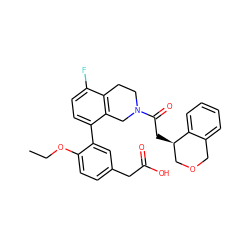 CCOc1ccc(CC(=O)O)cc1-c1ccc(F)c2c1CN(C(=O)C[C@@H]1COCc3ccccc31)CC2 ZINC000144033165