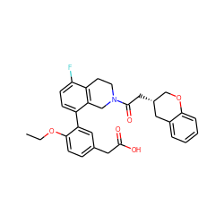 CCOc1ccc(CC(=O)O)cc1-c1ccc(F)c2c1CN(C(=O)C[C@@H]1COc3ccccc3C1)CC2 ZINC000144041960