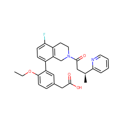 CCOc1ccc(CC(=O)O)cc1-c1ccc(F)c2c1CN(C(=O)C[C@H](C)c1ccccn1)CC2 ZINC000144001472