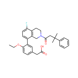 CCOc1ccc(CC(=O)O)cc1-c1ccc(F)c2c1CN(C(=O)CC(C)(C)c1ccccc1)CC2 ZINC000143879215