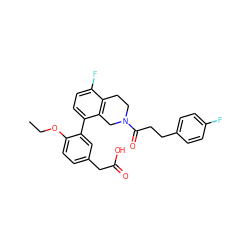 CCOc1ccc(CC(=O)O)cc1-c1ccc(F)c2c1CN(C(=O)CCc1ccc(F)cc1)CC2 ZINC000144026331