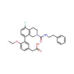 CCOc1ccc(CC(=O)O)cc1-c1ccc(F)c2c1CN(C(=O)NCCc1ccccc1)CC2 ZINC000144140438