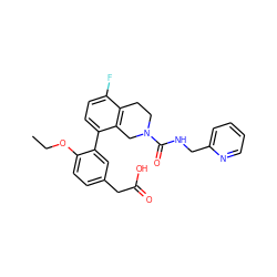 CCOc1ccc(CC(=O)O)cc1-c1ccc(F)c2c1CN(C(=O)NCc1ccccn1)CC2 ZINC000144162098