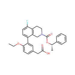 CCOc1ccc(CC(=O)O)cc1-c1ccc(F)c2c1CN(C(=O)O[C@@H](C)c1ccccc1)CC2 ZINC001772577952