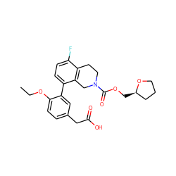 CCOc1ccc(CC(=O)O)cc1-c1ccc(F)c2c1CN(C(=O)OC[C@@H]1CCCO1)CC2 ZINC000144135867