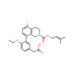 CCOc1ccc(CC(=O)O)cc1-c1ccc(F)c2c1CN(C(=O)OCC=C(C)C)CC2 ZINC000144221033