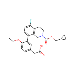 CCOc1ccc(CC(=O)O)cc1-c1ccc(F)c2c1CN(C(=O)OCC1CC1)CC2 ZINC000143972684