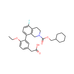 CCOc1ccc(CC(=O)O)cc1-c1ccc(F)c2c1CN(C(=O)OCC1CCCCC1)CC2 ZINC000143902361