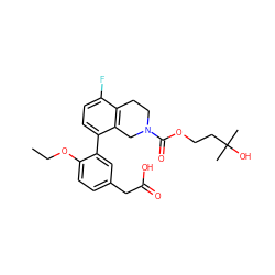 CCOc1ccc(CC(=O)O)cc1-c1ccc(F)c2c1CN(C(=O)OCCC(C)(C)O)CC2 ZINC000144140656