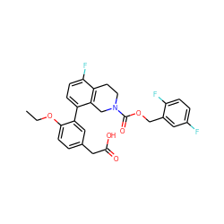 CCOc1ccc(CC(=O)O)cc1-c1ccc(F)c2c1CN(C(=O)OCc1cc(F)ccc1F)CC2 ZINC000144124193