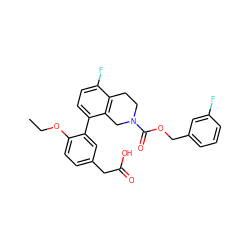 CCOc1ccc(CC(=O)O)cc1-c1ccc(F)c2c1CN(C(=O)OCc1cccc(F)c1)CC2 ZINC000144143168