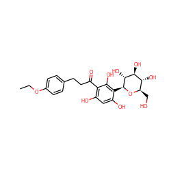 CCOc1ccc(CCC(=O)c2c(O)cc(O)c([C@@H]3O[C@H](CO)[C@@H](O)[C@H](O)[C@H]3O)c2O)cc1 ZINC001772588587