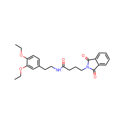 CCOc1ccc(CCNC(=O)CCCN2C(=O)c3ccccc3C2=O)cc1OCC ZINC000002814560