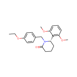 CCOc1ccc(CN2C(=O)CCC[C@H]2c2c(OC)cccc2OC)cc1 ZINC000167472051