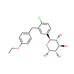 CCOc1ccc(Cc2cc([C@@H]3O[C@@H](O)[C@@H](O)[C@H](O)[C@H]3O)ccc2Cl)cc1 ZINC000045253813