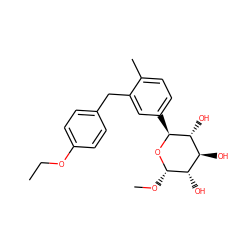 CCOc1ccc(Cc2cc([C@@H]3O[C@@H](OC)[C@@H](O)[C@H](O)[C@H]3O)ccc2C)cc1 ZINC000045323777