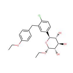 CCOc1ccc(Cc2cc([C@@H]3O[C@@H](OCC)[C@@H](O)[C@H](O)[C@H]3O)ccc2Cl)cc1 ZINC000045245700