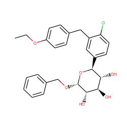 CCOc1ccc(Cc2cc([C@@H]3O[C@@H](OCc4ccccc4)[C@@H](O)[C@H](O)[C@H]3O)ccc2Cl)cc1 ZINC000045254318