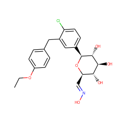 CCOc1ccc(Cc2cc([C@@H]3O[C@H](/C=N/O)[C@@H](O)[C@H](O)[C@H]3O)ccc2Cl)cc1 ZINC000219005265