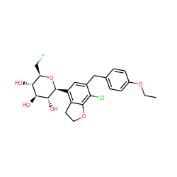 CCOc1ccc(Cc2cc([C@@H]3O[C@H](CF)[C@@H](O)[C@H](O)[C@H]3O)c3c(c2Cl)OCC3)cc1 ZINC000206067019