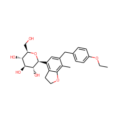 CCOc1ccc(Cc2cc([C@@H]3O[C@H](CO)[C@@H](O)[C@H](O)[C@H]3O)c3c(c2C)OCC3)cc1 ZINC000206066810