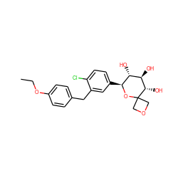 CCOc1ccc(Cc2cc([C@@H]3OC4(COC4)[C@@H](O)[C@H](O)[C@H]3O)ccc2Cl)cc1 ZINC000049070294