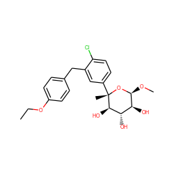 CCOc1ccc(Cc2cc([C@]3(C)O[C@@H](OC)[C@@H](O)[C@H](O)[C@H]3O)ccc2Cl)cc1 ZINC000045315570