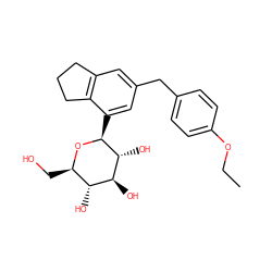 CCOc1ccc(Cc2cc3c(c([C@@H]4O[C@H](CO)[C@@H](O)[C@H](O)[C@H]4O)c2)CCC3)cc1 ZINC000142229114