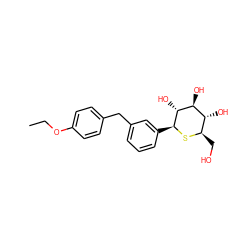 CCOc1ccc(Cc2cccc([C@@H]3S[C@H](CO)[C@@H](O)[C@H](O)[C@H]3O)c2)cc1 ZINC000049069612