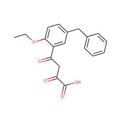 CCOc1ccc(Cc2ccccc2)cc1C(=O)CC(=O)C(=O)O ZINC000027555189