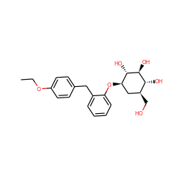 CCOc1ccc(Cc2ccccc2O[C@@H]2C[C@H](CO)[C@@H](O)[C@H](O)[C@H]2O)cc1 ZINC000035815861