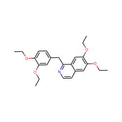 CCOc1ccc(Cc2nccc3cc(OCC)c(OCC)cc23)cc1OCC ZINC000000608359