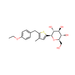 CCOc1ccc(Cc2sc([C@@H]3O[C@H](CO)[C@@H](O)[C@H](O)[C@H]3O)cc2C)cc1 ZINC000072117008