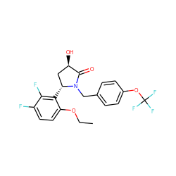 CCOc1ccc(F)c(F)c1[C@@H]1C[C@@H](O)C(=O)N1Cc1ccc(OC(F)(F)F)cc1 ZINC000166987886