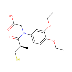 CCOc1ccc(N(CC(=O)O)C(=O)[C@@H](C)CS)cc1OCC ZINC000028259906