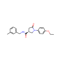 CCOc1ccc(N2C[C@@H](C(=O)NCc3cccc(C)c3)CC2=O)cc1 ZINC000000969437