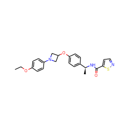 CCOc1ccc(N2CC(Oc3ccc([C@H](C)NC(=O)c4ccns4)cc3)C2)cc1 ZINC000142186086