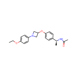 CCOc1ccc(N2CC(Oc3ccc([C@H](C)NC(C)=O)cc3)C2)cc1 ZINC000142179055