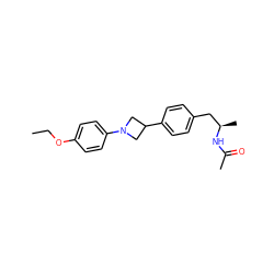 CCOc1ccc(N2CC(c3ccc(C[C@@H](C)NC(C)=O)cc3)C2)cc1 ZINC000149628436