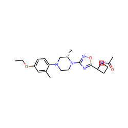 CCOc1ccc(N2CCN(c3noc(C4(NC(C)=O)CCC4)n3)[C@@H](C)C2)c(C)c1 ZINC000103252648