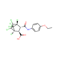 CCOc1ccc(NC(=O)[C@@H]2[C@@H](C(=O)O)[C@@]3(Cl)C(Cl)=C(Cl)[C@@]2(Cl)C3(Cl)Cl)cc1 ZINC000100244769